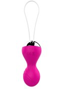 Kulki-Vibrating Silicone Kegel Balls USB 10 Function / Remote control -Pink