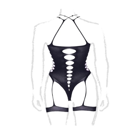 Metis XVI - Body with Garters and Crossed Neckline - Plus Size