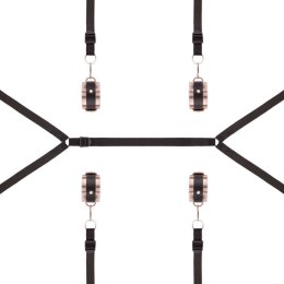 Rosy Gold - Under-Mattress Restraint Set - Black