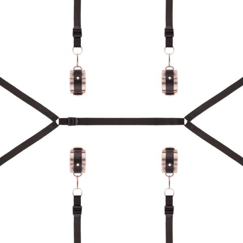 Rosy Gold - Under-Mattress Restraint Set - Black