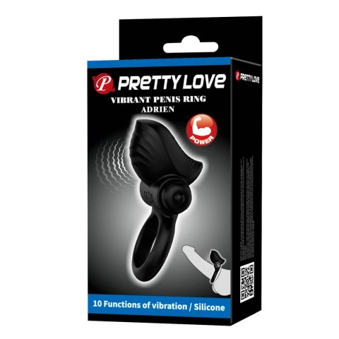 PRETTY LOVE - Vibrate Penis Ring ADRIEN 10 functions