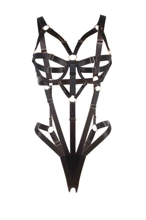 Adjustable body harness black