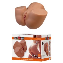 Crazy Bull Briony Realistic Vagina & Anal Masturbator with Vibrations - Brown