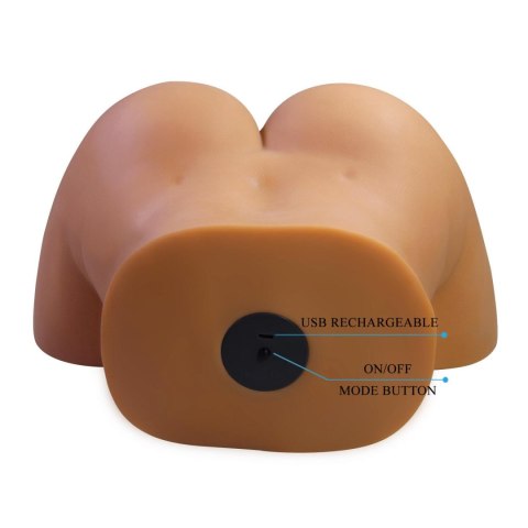 Crazy Bull Briony Realistic Vagina & Anal Masturbator with Vibrations - Brown