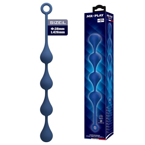 MR. PLAY Waterdrop Anal Balls - 42.6 cm L