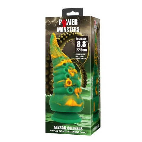 Power Monsters Abyssal Colossus - 22.5 cm Rippled Monster Silicone Dildo