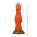 Power Monsters Blazeheart Charger - 18.5 cm Rippled Monster Silicone Dildo