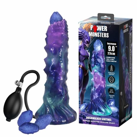 Power Monsters DuskWalker Sentinel - 23 cm Rippled Monster Silicone Dildo
