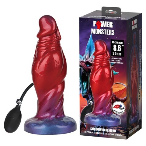 Power Monsters Shadow Behemoth - 22 cm Rippled Monster Silicone Dildo