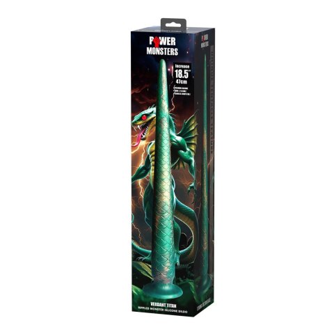 Power Monsters Verdant Titan - 47 cm Rippled Monster Silicone Dildo