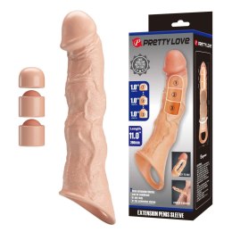 Pretty Love Extension Penis Sleeve with Modular Length Blocks - 28 cm