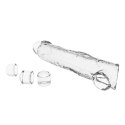 Pretty Love Extension Penis Sleeve with Modular Length Blocks - Clear - 26 cm