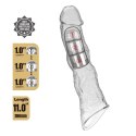 Pretty Love Extension Penis Sleeve with Modular Length Blocks Clear - 28 cm
