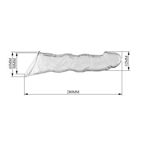 Pretty Love Extension Penis Sleeve with Modular Length Blocks Clear - 28 cm