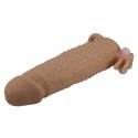 Pretty Love Quillon - 20 cm Vibrating Penis Sleeve Natural