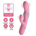 Pretty Love Zach Four-Sided Thumping Rabbit Vibrator - Pink