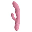 Pretty Love Zach Four-Sided Thumping Rabbit Vibrator - Pink