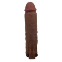 Pretty Love Xerxes - 22 cm Vibrating Penis Sleeve, Dark Brown