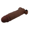 Pretty Love Xerxes - 22 cm Vibrating Penis Sleeve, Dark Brown