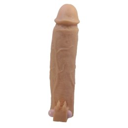 Pretty Love Xerxes - Penis Sleeve with Vibrating Ring, Flesh Color, 22 cm