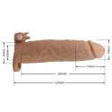 Pretty Love Xerxes - Penis Sleeve with Vibrating Ring, Flesh Color, 22 cm