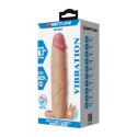 Pretty Love Xerxes - Penis Sleeve with Vibrating Ring, Flesh Color, 22 cm