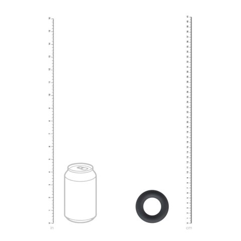 Liquid Silicone Cockring - L - Black