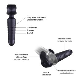 MAN.WAND EVO BLACK PLUM RECHARGEABLE MASTURBATOR