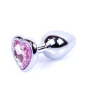 Plug-Jewellery Silver Heart PLUG- Rose