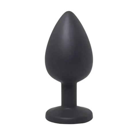 Black small butt plug with white crystal