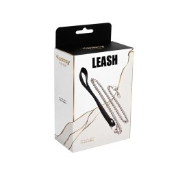 Metal and leather chain leash