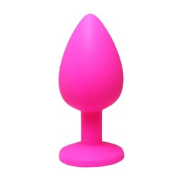 Pink small butt plug with white crystal