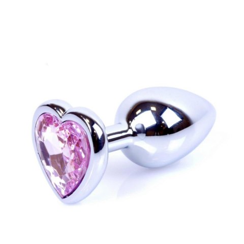 Plug-Jewellery Silver Heart PLUG- Pink