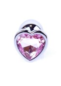 Plug-Jewellery Silver Heart PLUG- Pink