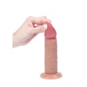 Silicone dildo with movable foreskin 18 cm