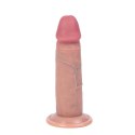 Silicone dildo with movable foreskin 18 cm