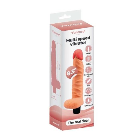 Soft vibrator with testicles 21 cm - The Real Deal