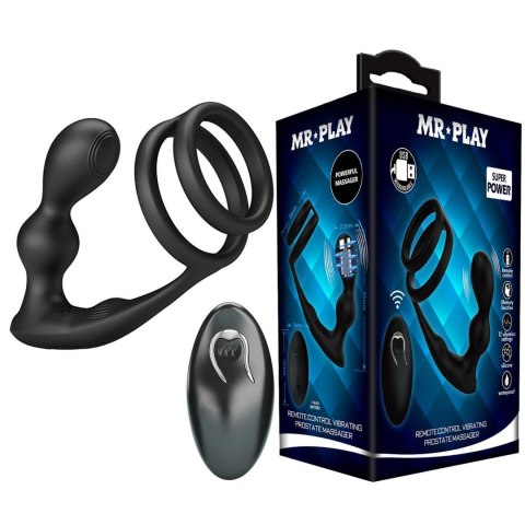 MR PLAY - VIBRATING ANAL PLUG with RING - Remote Control 12 functions