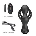 MR PLAY - VIBRATING ANAL PLUG with RING - Remote Control 12 functions