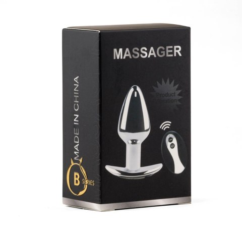 Metal Butt Plug S Vibrator USB - Remote Control