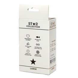 Star Collection - Pink Silicone Anal Plug L - Light Pink Stone