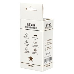 Star Collection - Pink Silicone Anal Plug S - Purple Stone