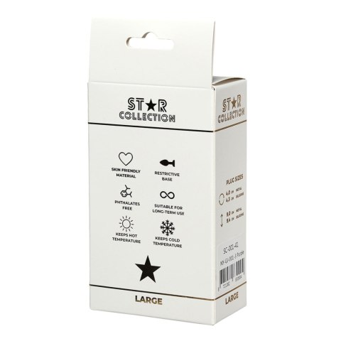 Star Collection - Purple Silicone Anal Plug L - Clear Stone