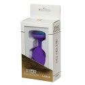 Star Collection - Purple Silicone Anal Plug L - Light Blue Stone