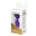 Star Collection - Purple Silicone Anal Plug S - Clear Stone