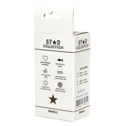 Star Collection - Purple Silicone Anal Plug S - Light Pink Stone