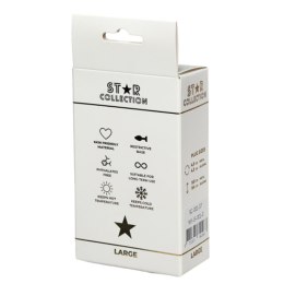 Star Collection - Silver Metal Anal Plug L - Pink Stone