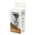 Star Collection - Silver Metal Anal Plug S - Pink Stone