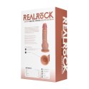 Vibrating and Rotating Straight Cock with Balls - 8" / 20,5 cm - Tan