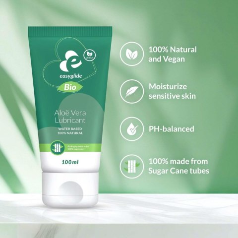 EasyGlide - Bio & Natural Waterbased Lubricant Aloe Vera 100 ml